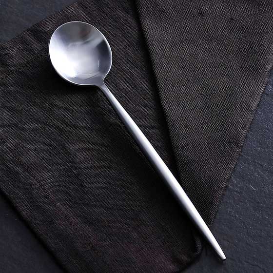 奇居良品 罗菲亚光银色不锈钢主餐刀叉勺 3件套