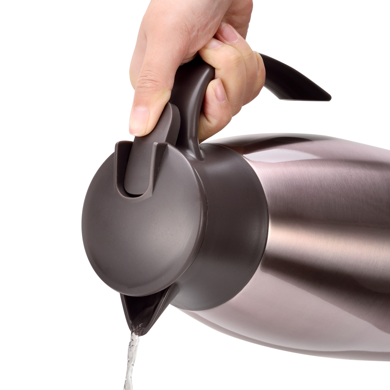 泰福高新款欧式不锈钢真空保温水壶咖啡壶2L