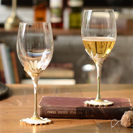 奇居良品 斯隆珐琅彩水晶玻璃红酒杯2件套礼盒·2件套