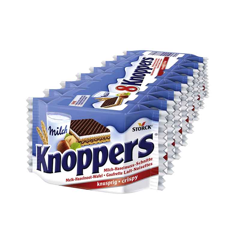 澳洲直邮 Knoppers牛奶榛子巧克力威化饼·4包