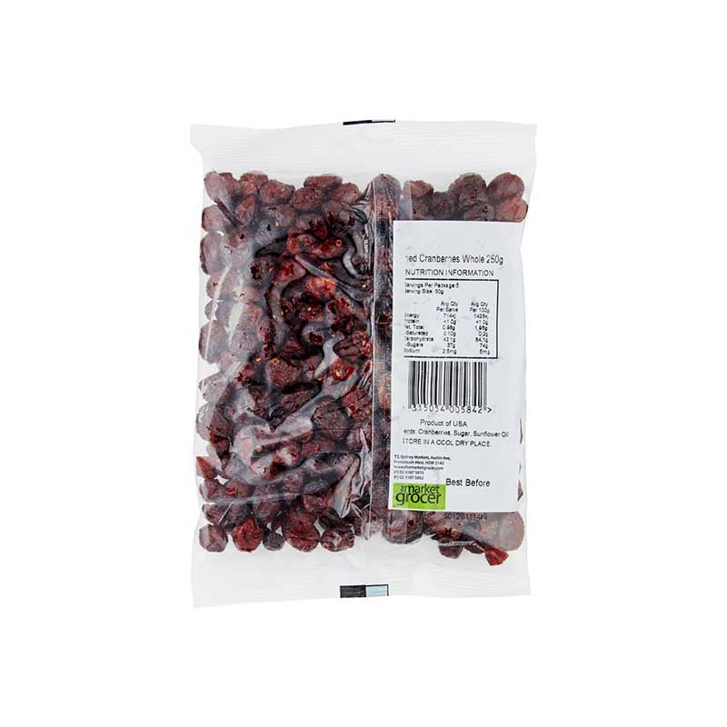 澳洲直邮 The Market Grocer蔓越莓干·250g2袋