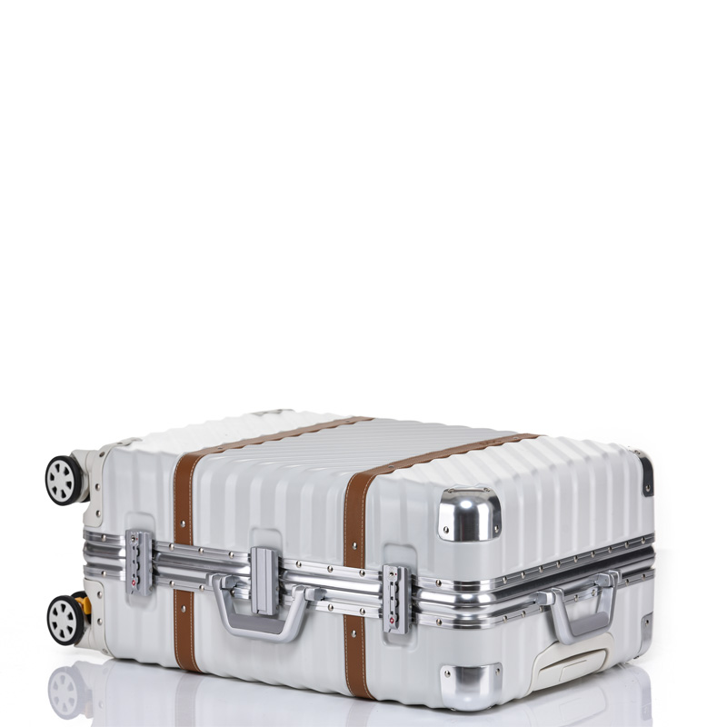 BBM商务行李铝框箱男登机箱女密码箱拉杆旅行箱万向轮皮箱韩版硬箱29寸·白色