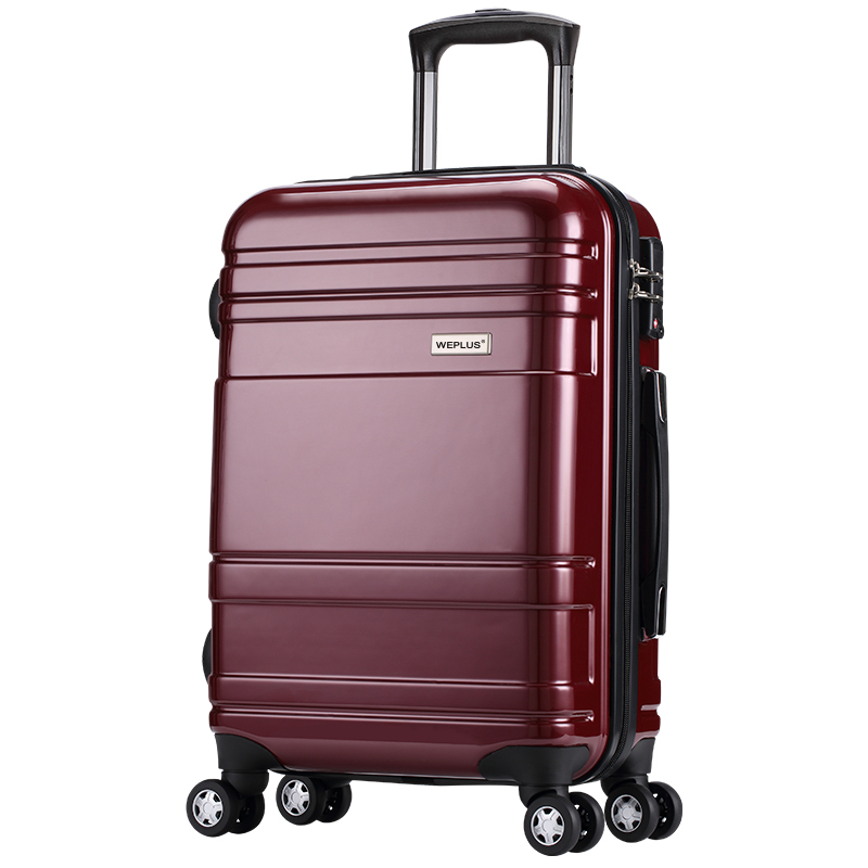 WEPLUS唯加20英寸商务登机箱拉杆箱加赠双肩包（四色可选）·酒红色