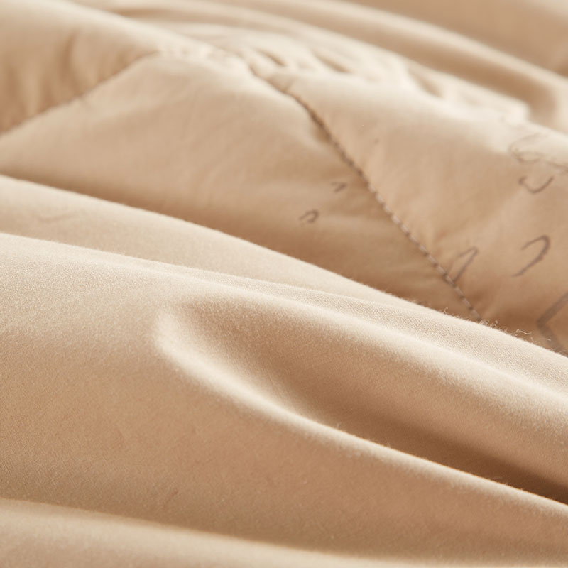 莱薇 全棉加厚驼毛被保暖冬被1+1组合 220*240cm·驼色