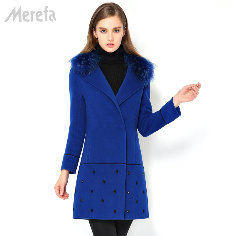 Merefa  蓝色珊瑚双面呢大衣·蓝色