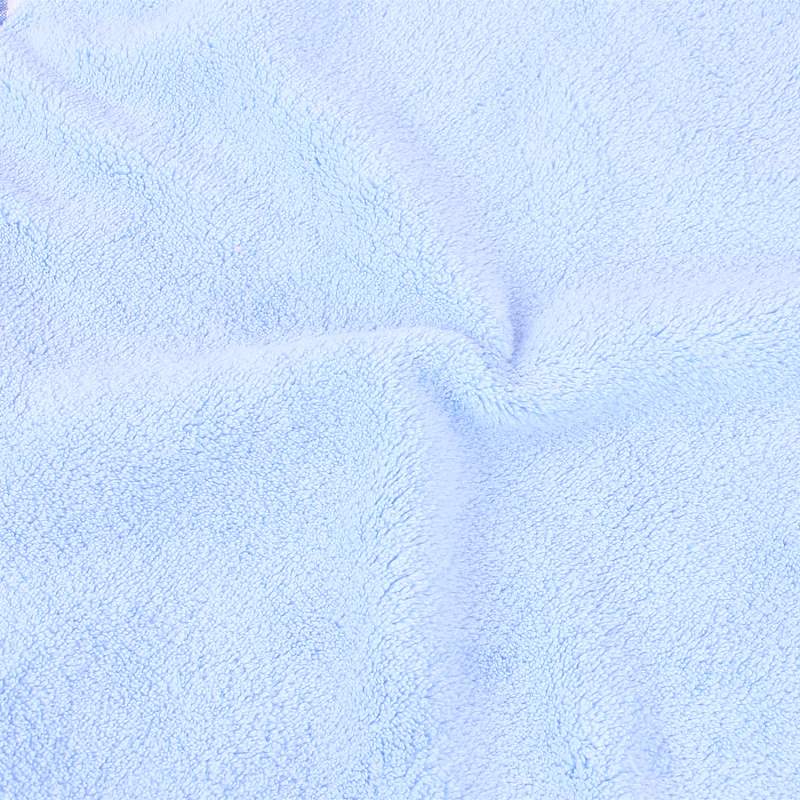 吉优百 珊瑚绒亲肤柔软小熊毛巾干发巾·5条装·浅蓝色