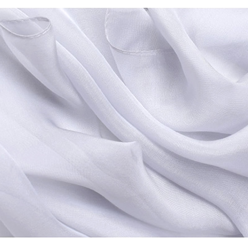 丁摩 桑蚕丝沙滩巾素色真丝披肩围巾W013·浅灰