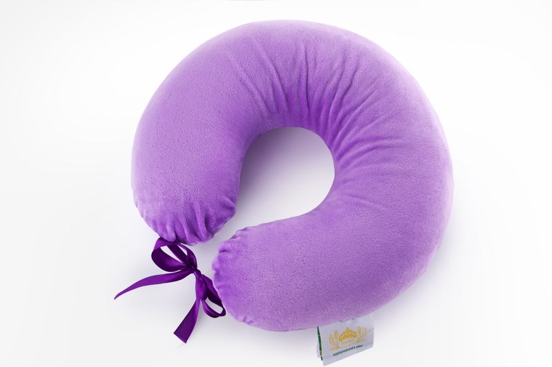 泰嗨泰国整只原装进口天然乳胶U型枕·紫色
