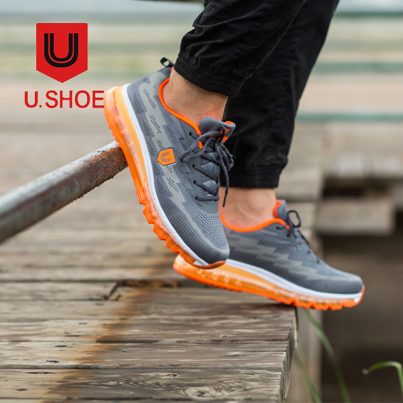 美国品牌u.shoe优树全脚掌气垫运动休闲运动鞋·灰色