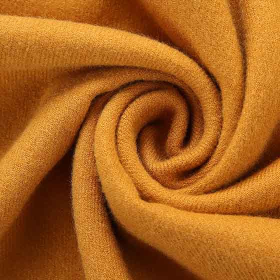 【亲肤保暖】丁摩 新款羊绒素色溜须披肩围巾·黄色