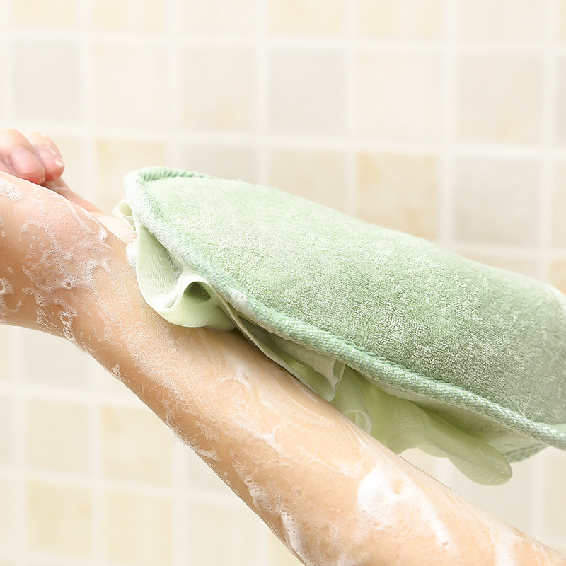 日本和匠 双面搓澡巾去污搓背手套 7个装·绿色