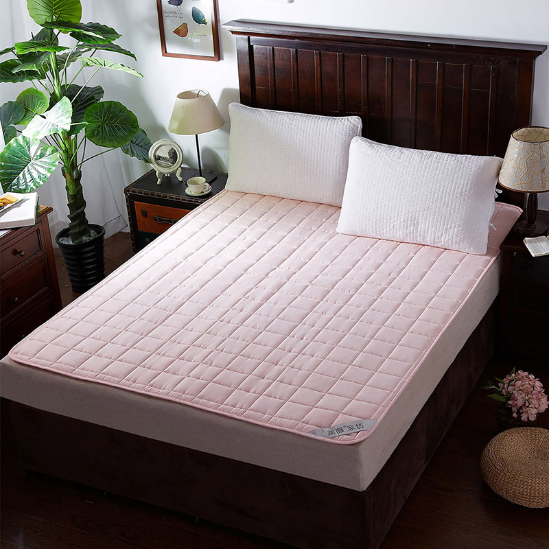 莱薇 可水洗床褥床垫加厚席梦思保护垫（粉色） 180*200cm·粉色