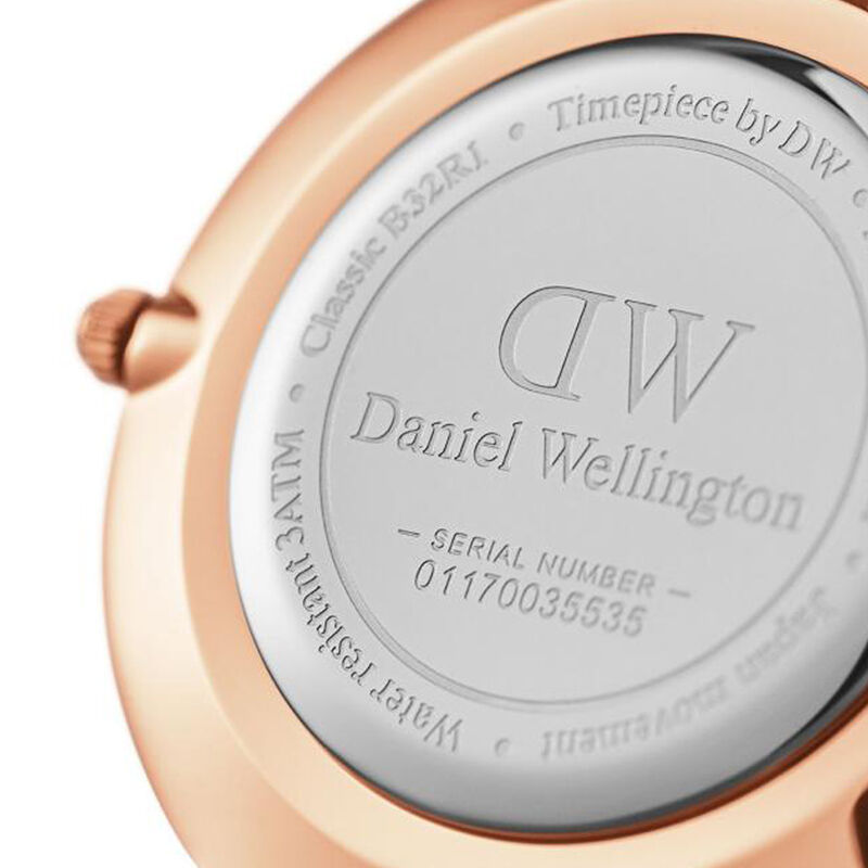 丹尼尔惠灵顿 （DanielWellington） DW女表新款32mm金色边白盘金属表带 欧美简约风格手表时尚石英表DW00100163