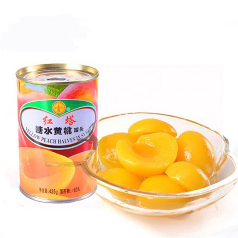 红塔 糖水黄桃罐头·425g*5罐（买一赠一）