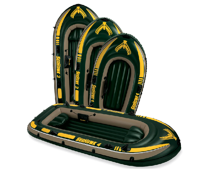 美国intex海鹰双人橡皮船冲锋舟皮划艇