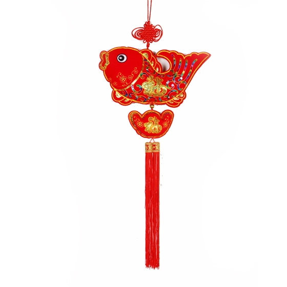 jm家装大号中国结福字鲤鱼鱼长40cm