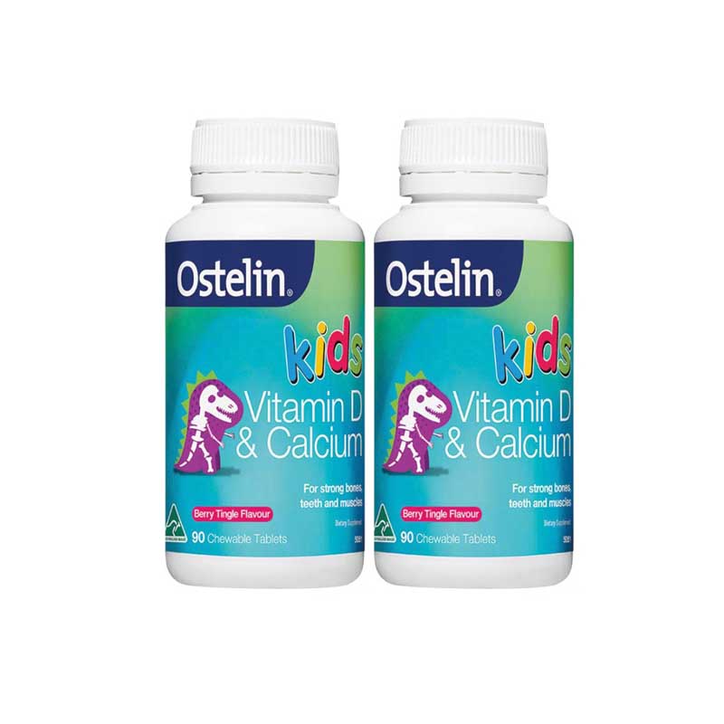 澳洲直邮 ostelin儿童小恐龙vd 钙片·90粒2瓶